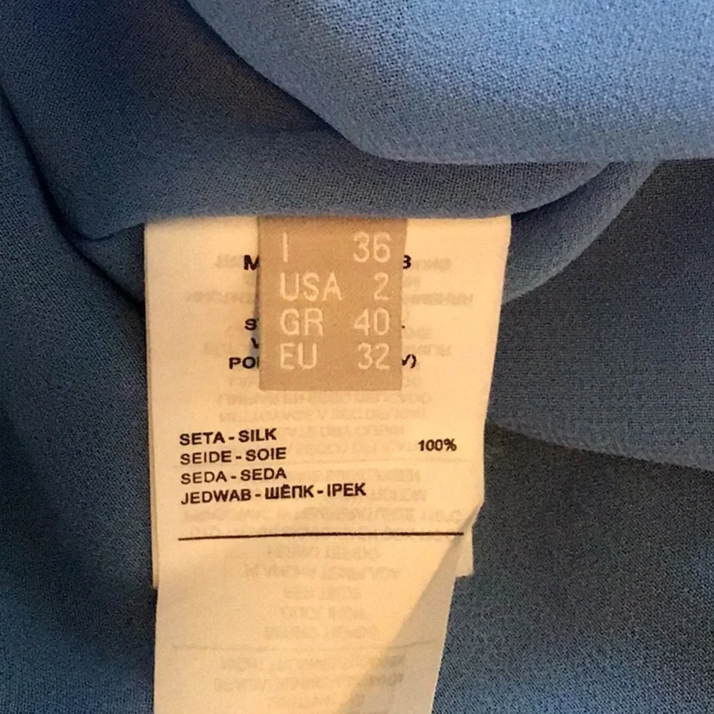 2 for $25 Stefanel blue silk sleeveless dress
